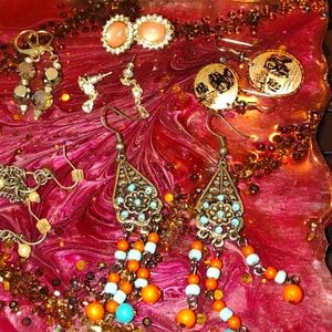 Gorgeous lot of vintage earrings